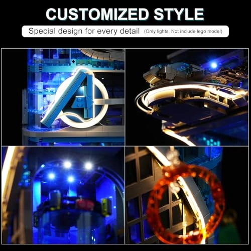 LED Light Kit for LEGO 76269 Marvel Avengers Tower - ABS Copper 1