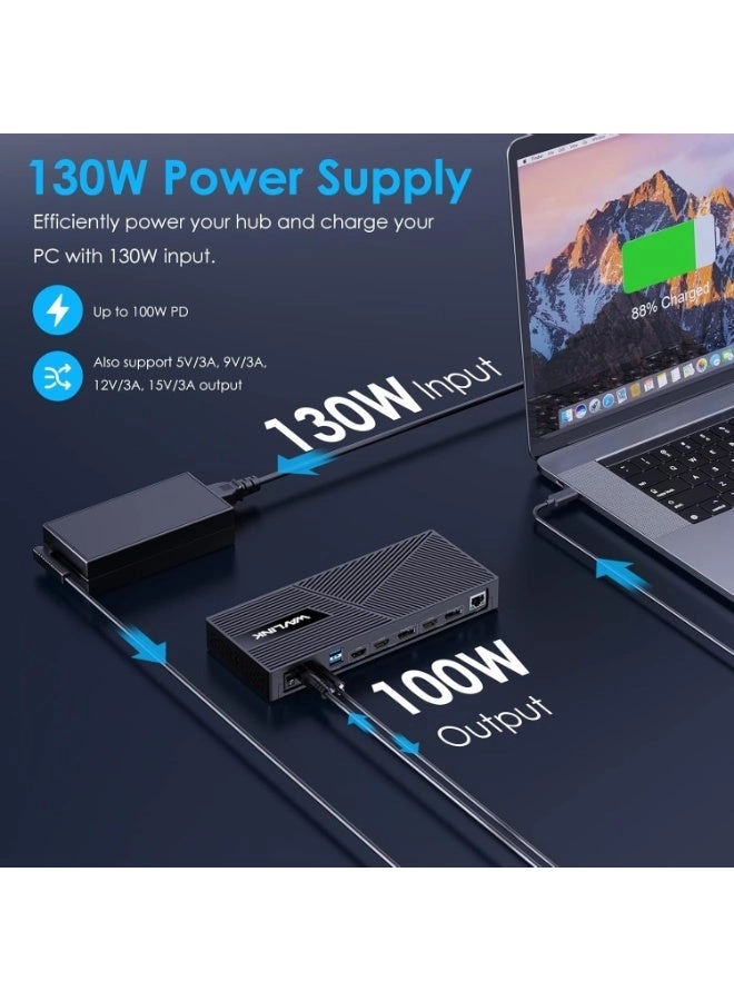 DisplayLink USB-C Triple Display Docking Station - USB-C Windows & More