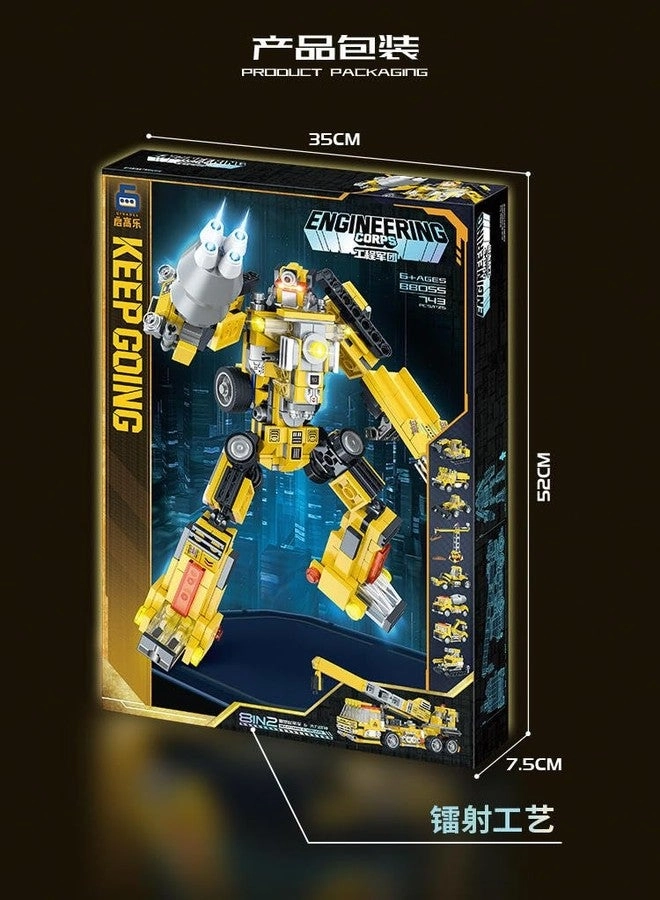 12-in-1 Construction Vehicle Building Set