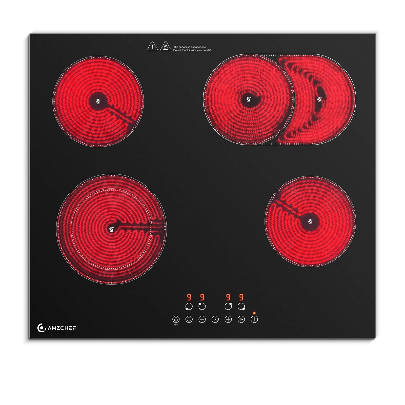 Amzchef CE-T-72CB4xyP200-LBHA Ceramic hob
