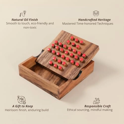 Solitaire Wooden Puzzle (WG-1137) - 12 pcs