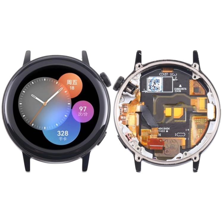 HUAIGNZIZHENG LCD Screen and Digitizer Full Assembly With Frame for Huawei Watch GT 3 42mm - MIL-B19 Black