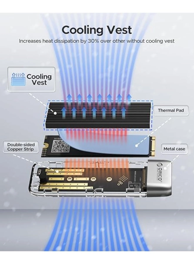 M2 NVMe SATA SSD Case