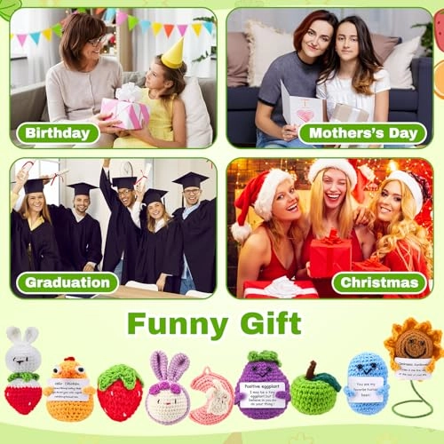 Emotional Crochet Dolls - 18 Pcs Multiple Colors Handmade