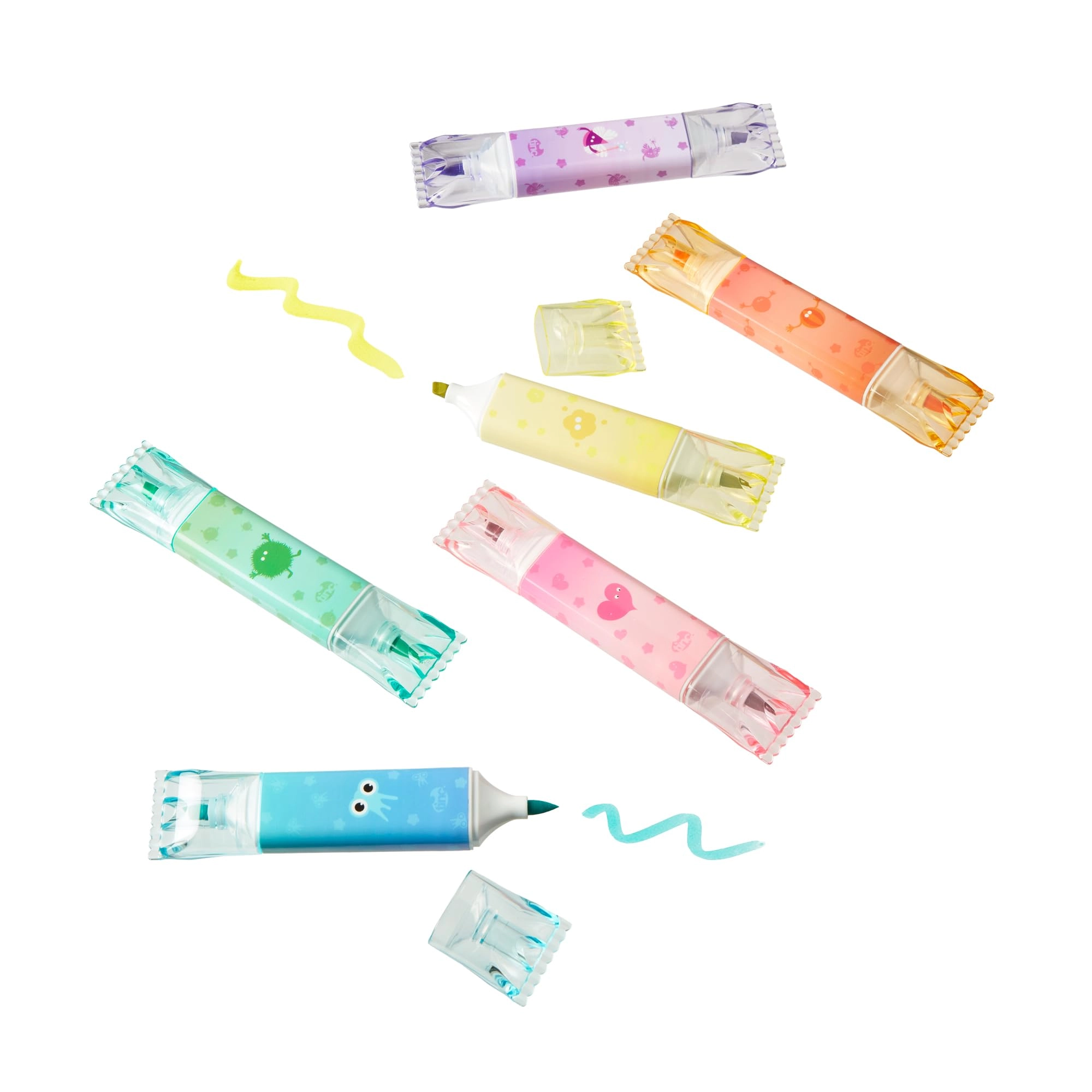 Jumbo Sweetie Shaped Highlighters - Multicolor double tip