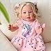 Reborn Baby Doll - 20 Inch Silicona Blond Curly Hair Ages 3+