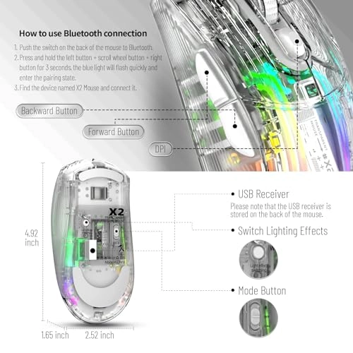 3 Mode Wireless Gaming Mouse - Wireless