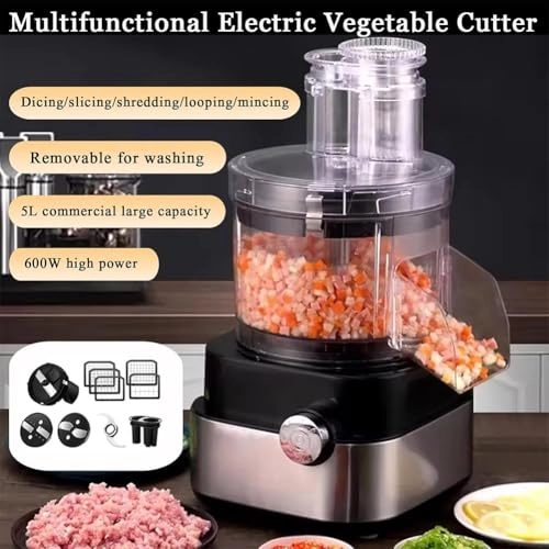 Commercial Vegetable Chopper - 5000ml Electric