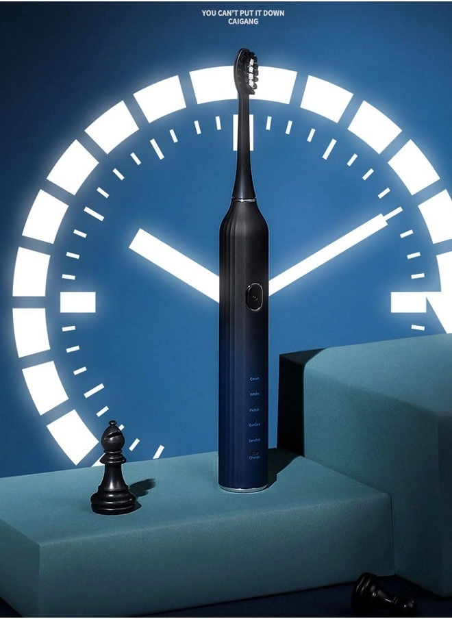 Electric Toothbrush - Super Soft Waterproof Battery Powered 3 Heads