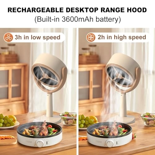 Desktop Extractor Hood - Rechargeable 3000mAh 2-Speed