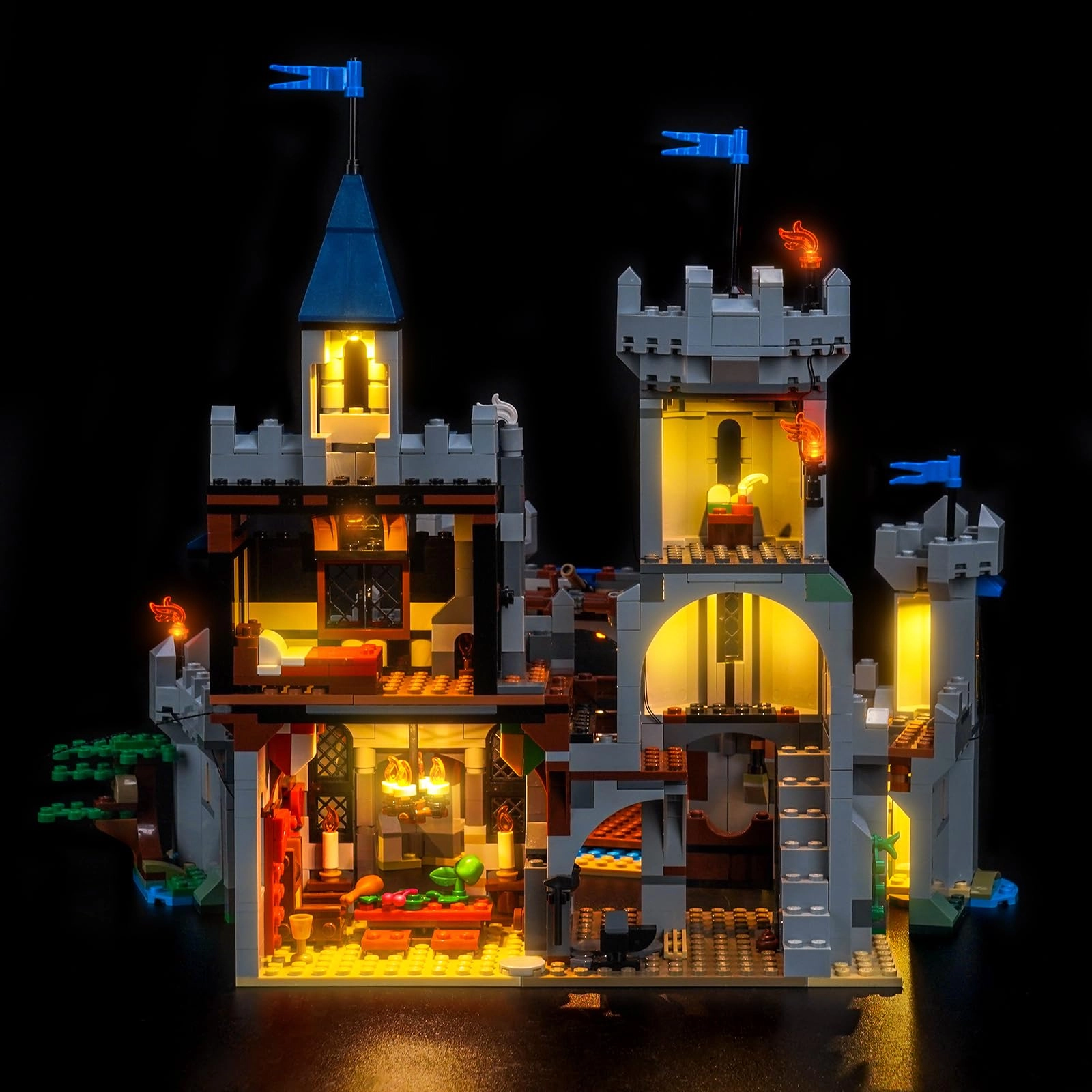 LocoLee Light kit Compatible with Lego 31168 Medieval Horse Knight Castle - Colorful Standard Version