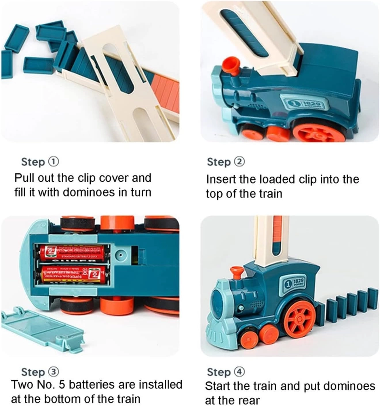 Automatic Domino Train - 120 pcs