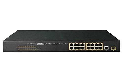 16-Port PoE+ Switch - 220W 16 ports 1 Gigabit uplink