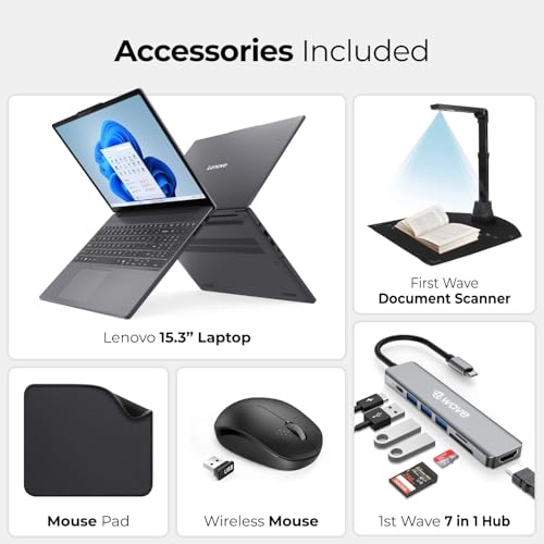 IdeaPad Slim 3 15IRH10 - 15.3'' i7-13620H 24GB DDR5 1TB SSD + 1st Wave Document Scanner + 1st Wave 7-in-1 Hub + Mouse + Mousepad