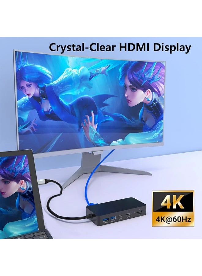11 in 1 - USB-C PD 100W Dual HDMI RJ45