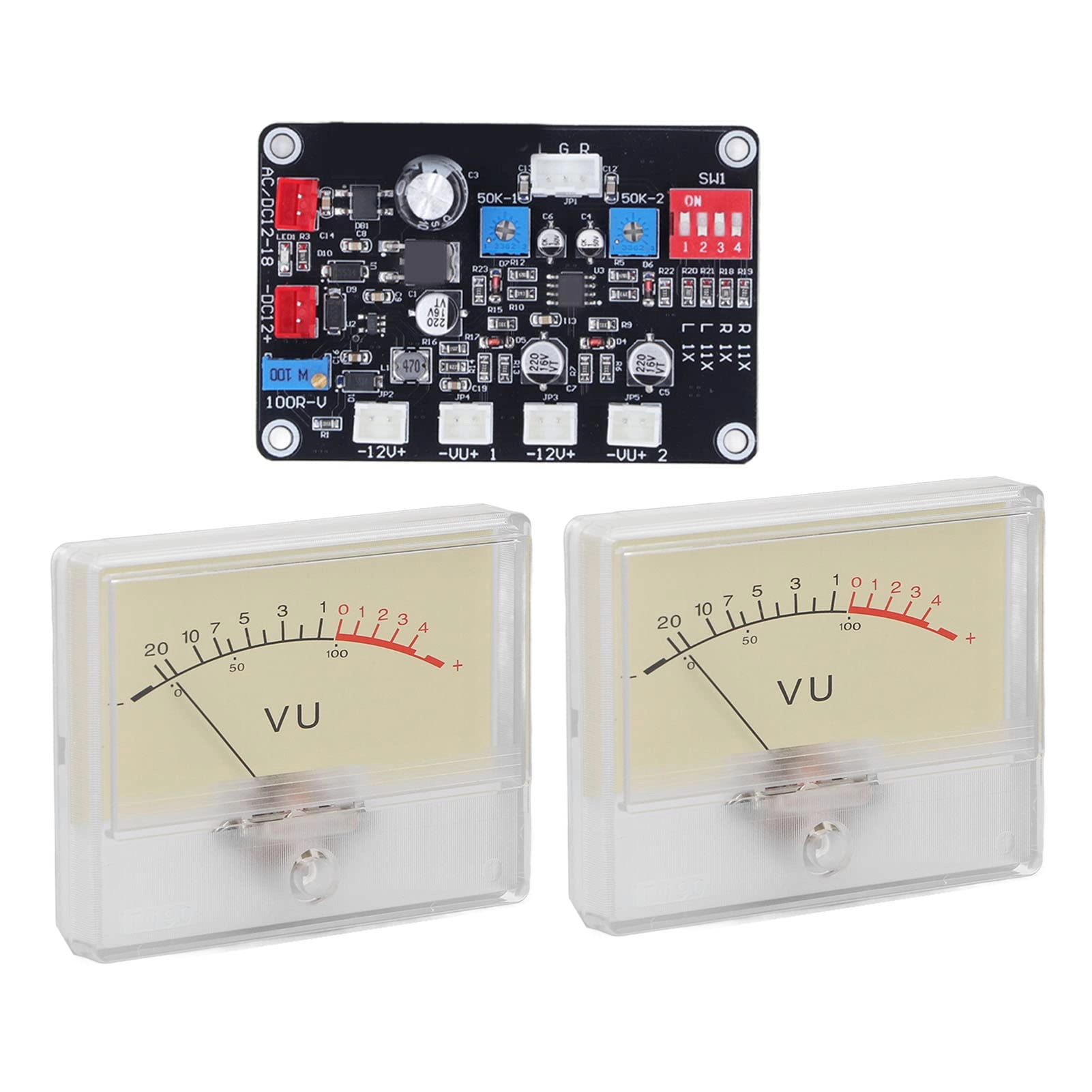 HEGZA Power Amplifier Level Meter - 3 Potentiometers VU Meter