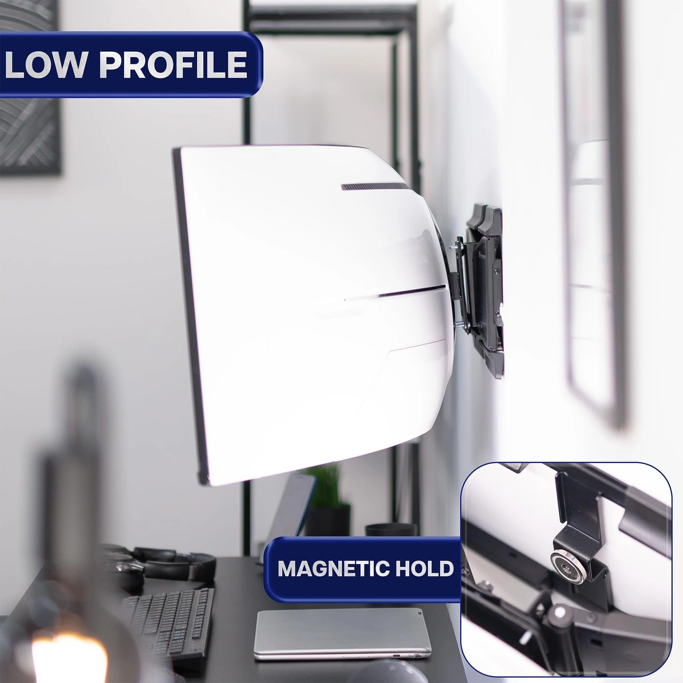 Telescoping Ultrawide Monitor Wall Mount - 49 inch 44 lbs