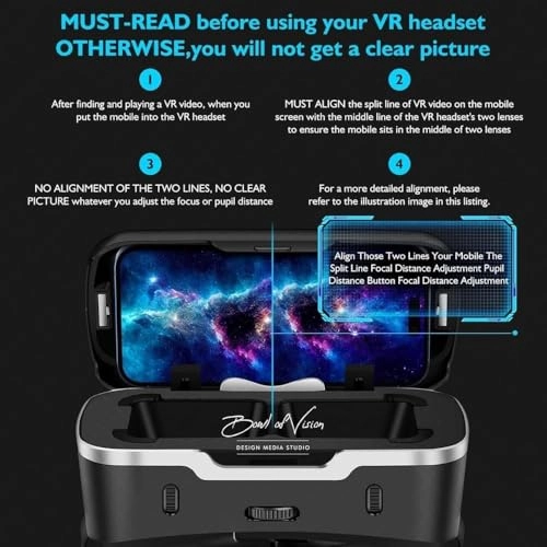 VR Headset - 4.7"-7.2" HD 3D
