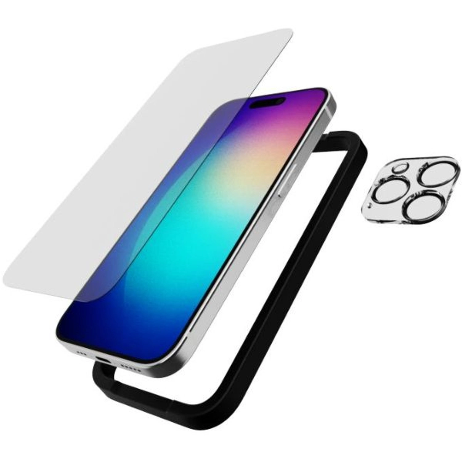 Impact Clear Screen Protector + Camera Lens Protector For iPhone 15 Pro