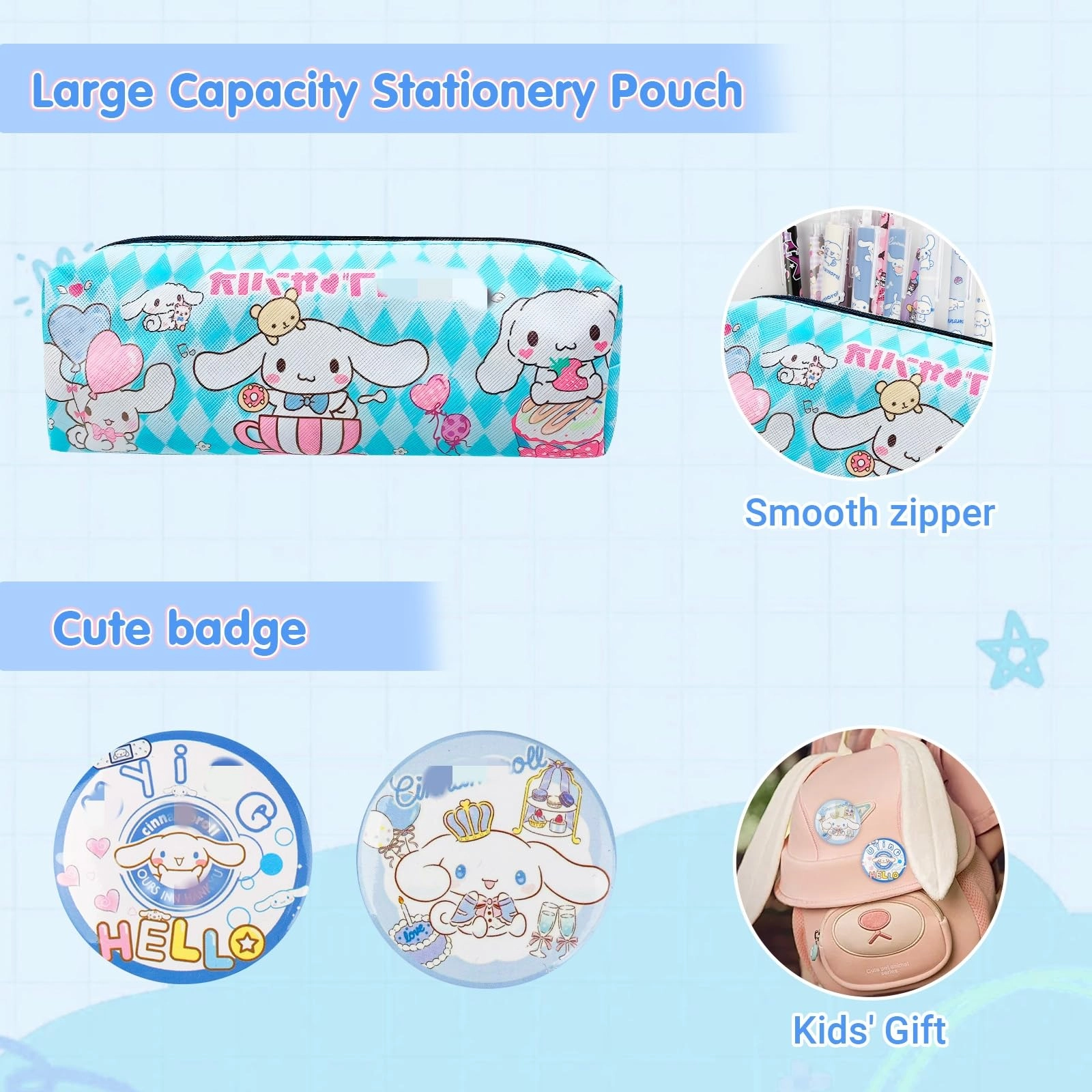 Stationery Set - Blue Large Capacity
