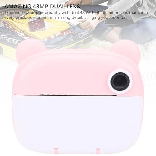 Instant Print Camera - 1000mAh 48MP Dual Lens