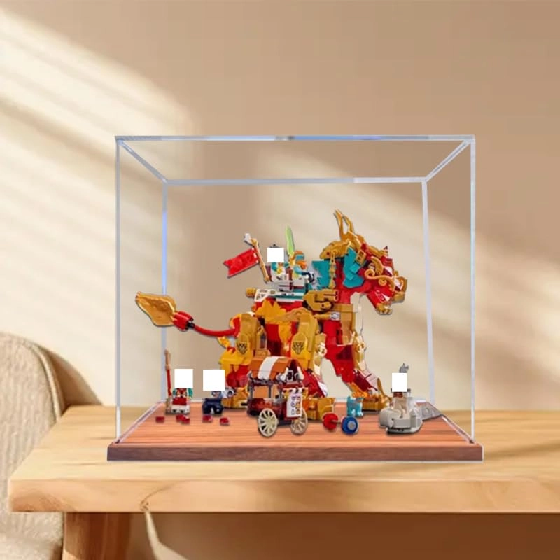 Display Case (80066) - Clear Acrylic Walnut Bottom