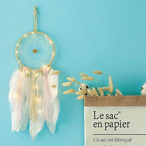 Dreamcatcher - Siderosphere, feathers, lines, wood beads.