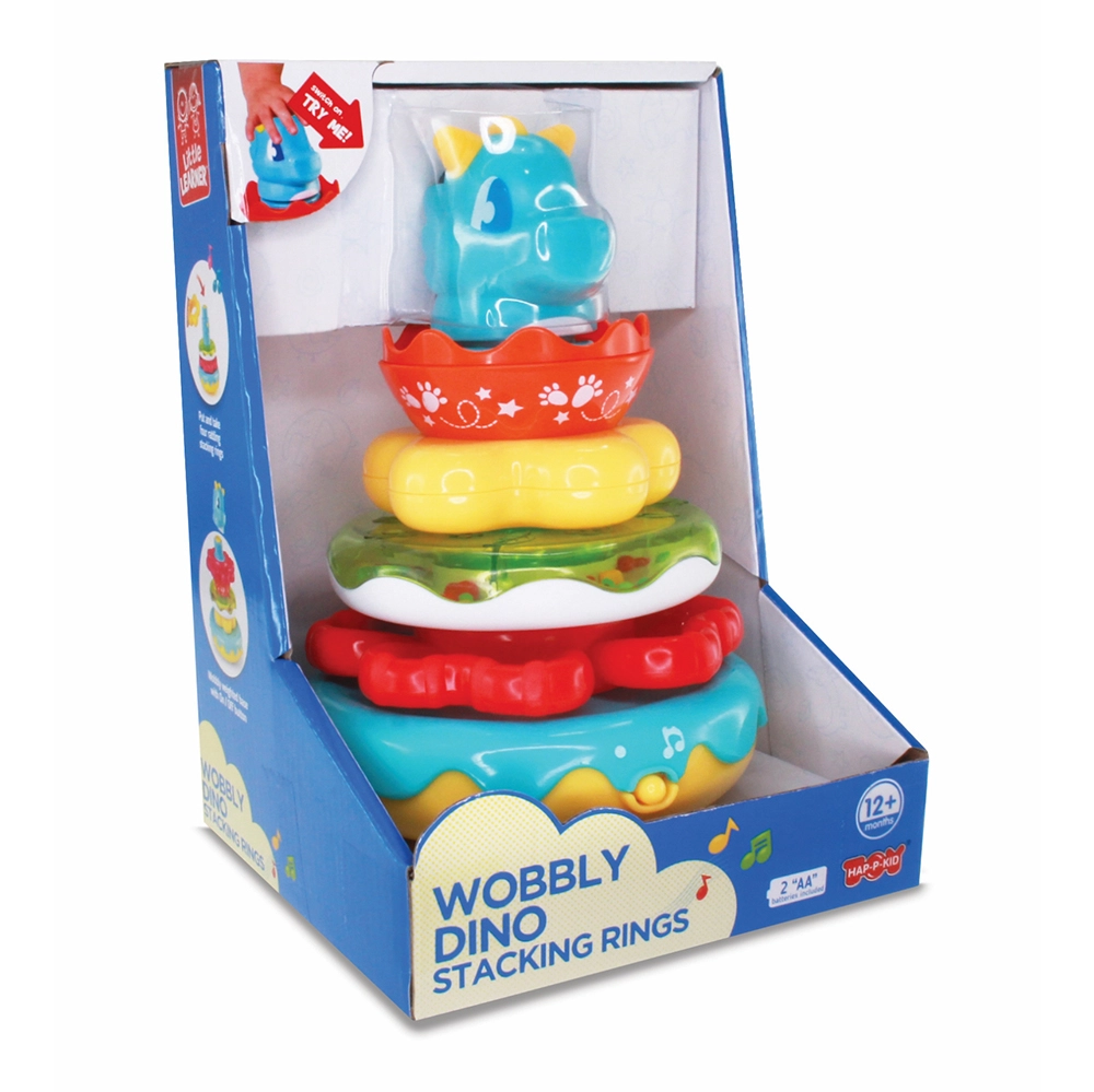 Happy Kids Little Learner Wobbly Dino Stacking Rings - Suitable for 12 months & above