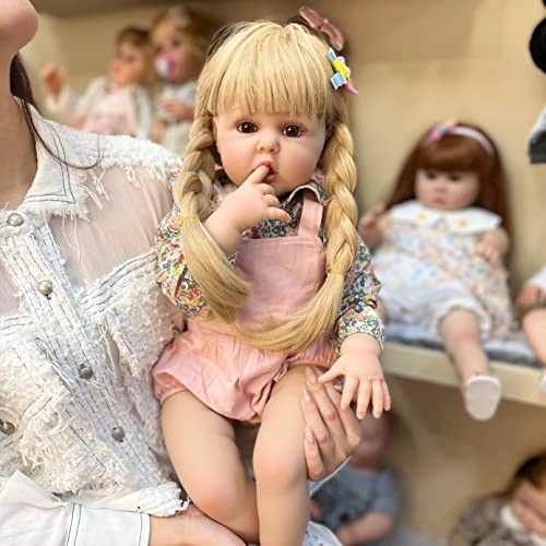 Reborn Toddler Girl Doll - 60CM Blonde Hair Ages 3+