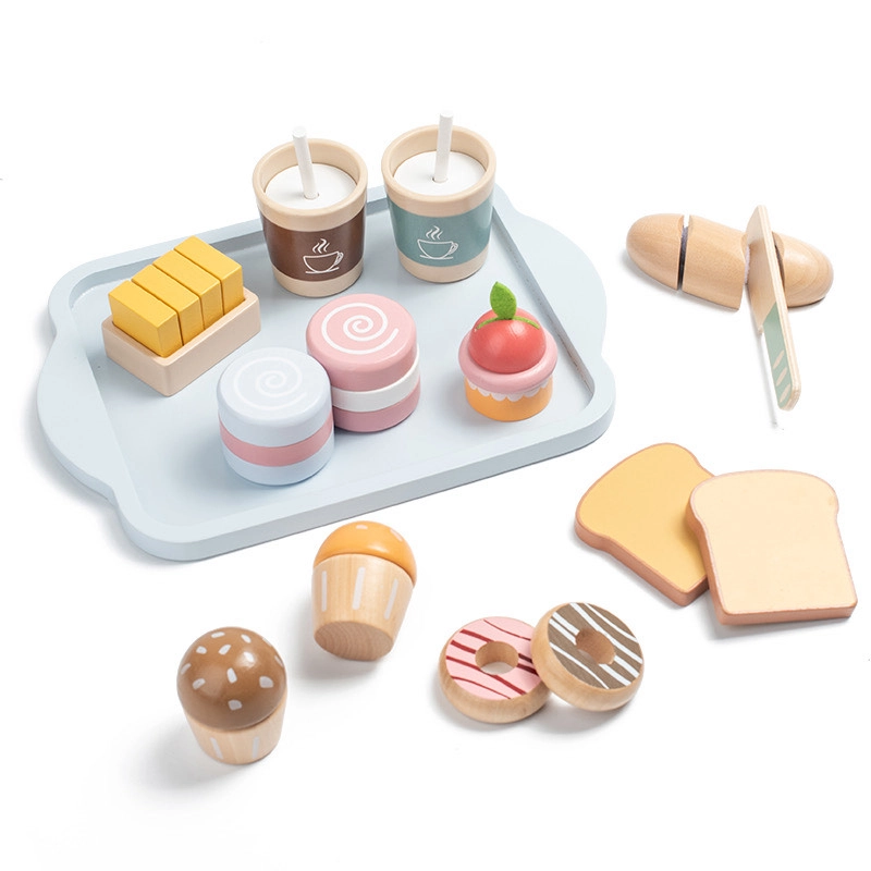 Little Angel Kids Wooden Breakfast Playset - 15 Pcs (5551007-KABI_0168)