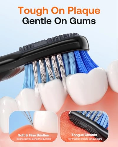 D2 - 40000 movements per minute 8 Replacement Heads 5 Modes