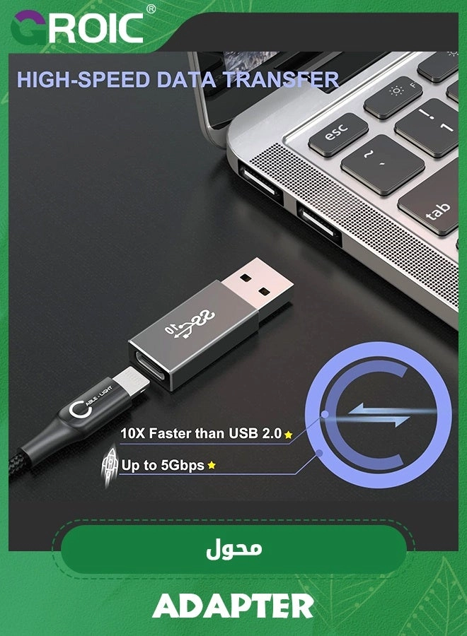 USB C Adapter USB-A to USB-C USB 3.2 Gen2 10Gbps 3A
