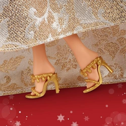 Barbie Signature 2025 Holiday - Light Brown Hair Silver & Gold Gown Ages 6+