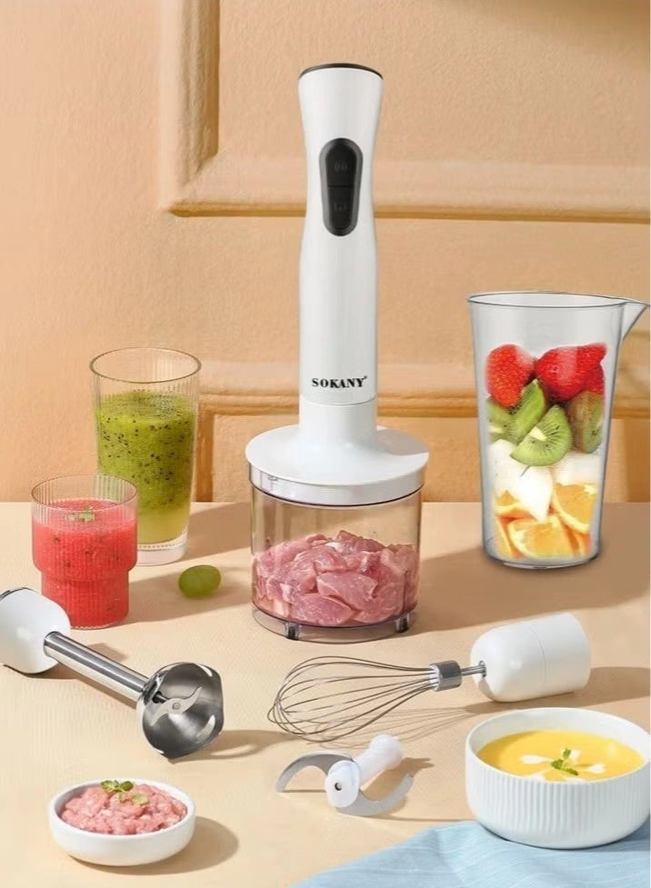 4-in-1 Multi-Function Commercial Blender - High-Speed Motor Stainless Steel Blades Multiple Speed Settings