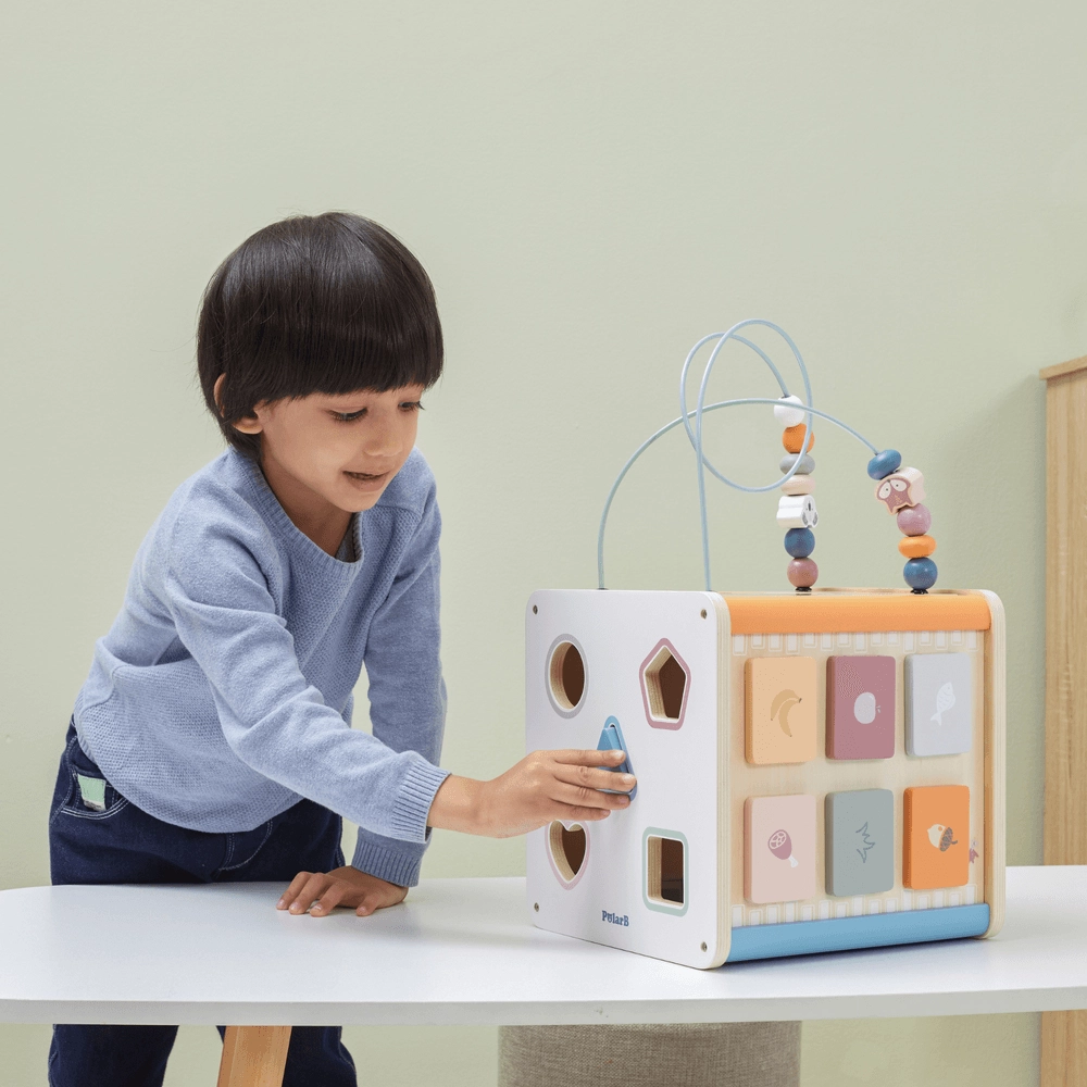 Wooden Activity Cube - Suitable for 18 months and above