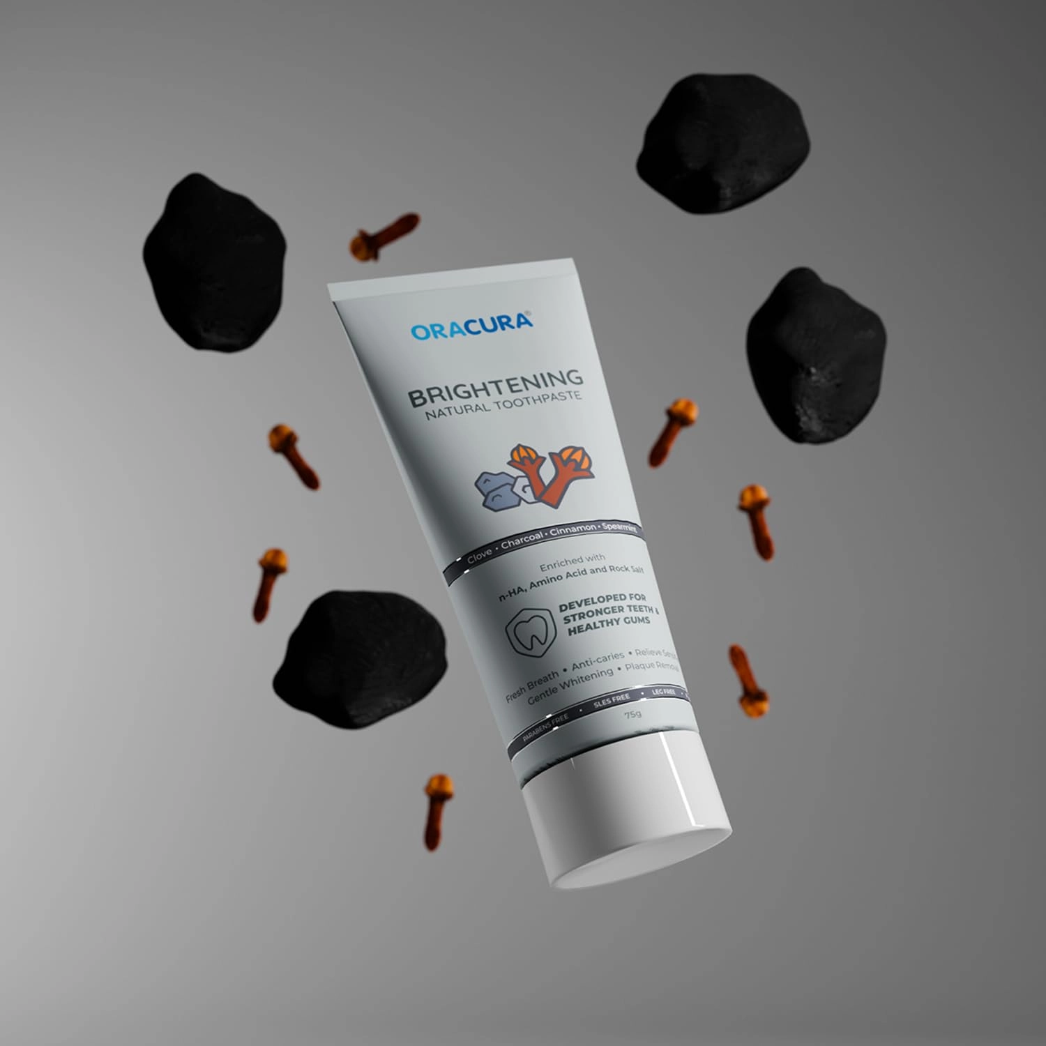 Brightening Natural Charcoal Toothpaste Above 6 Years 75 g