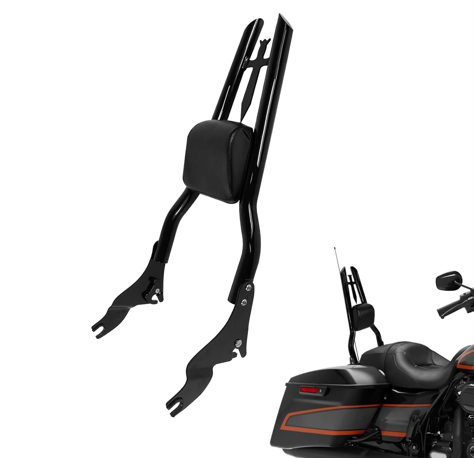 DCXXAN Passenger Backrest Sissy Bar - Harley Road King Special FLHRXS 2017 2018 2019 2020 2021 2022 2023 2024
