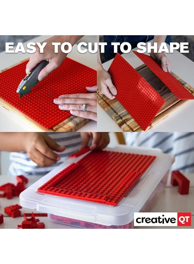 Peel-and-Stick Stackable Baseplates - 4 pcs