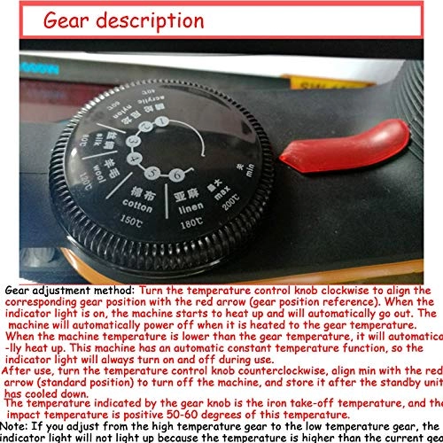 Old-Fashioned Electric Iron - Dry iron No steam Aluminum Teflon soleplate 220V