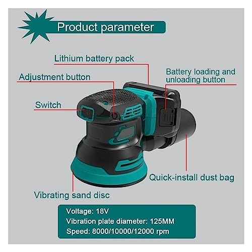 Polishing Sanding Machine - 12000RPM Brushless 125mm