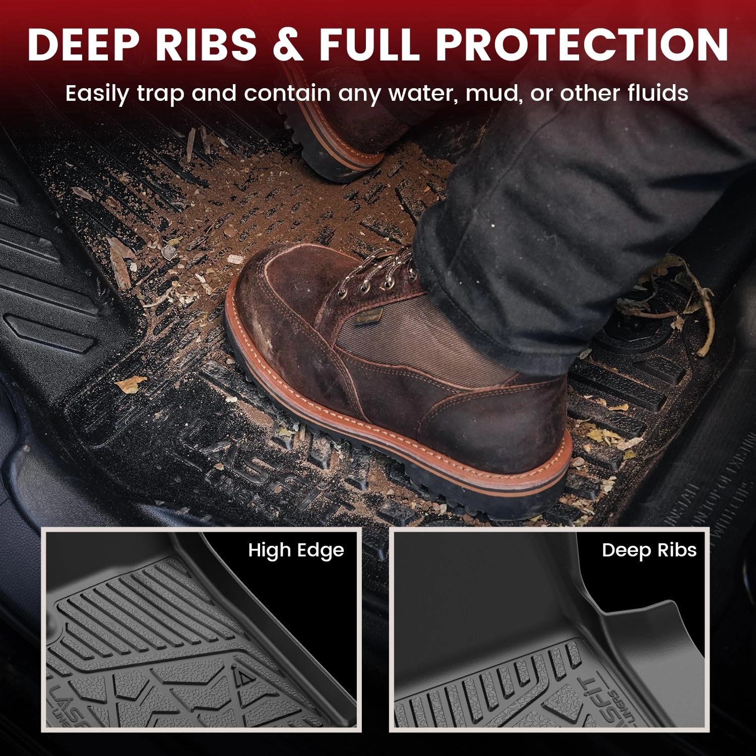 LASFIT Floor Mats - Chevrolet Chevy Silverado EV 2024-2026 / GMC Sierra ...