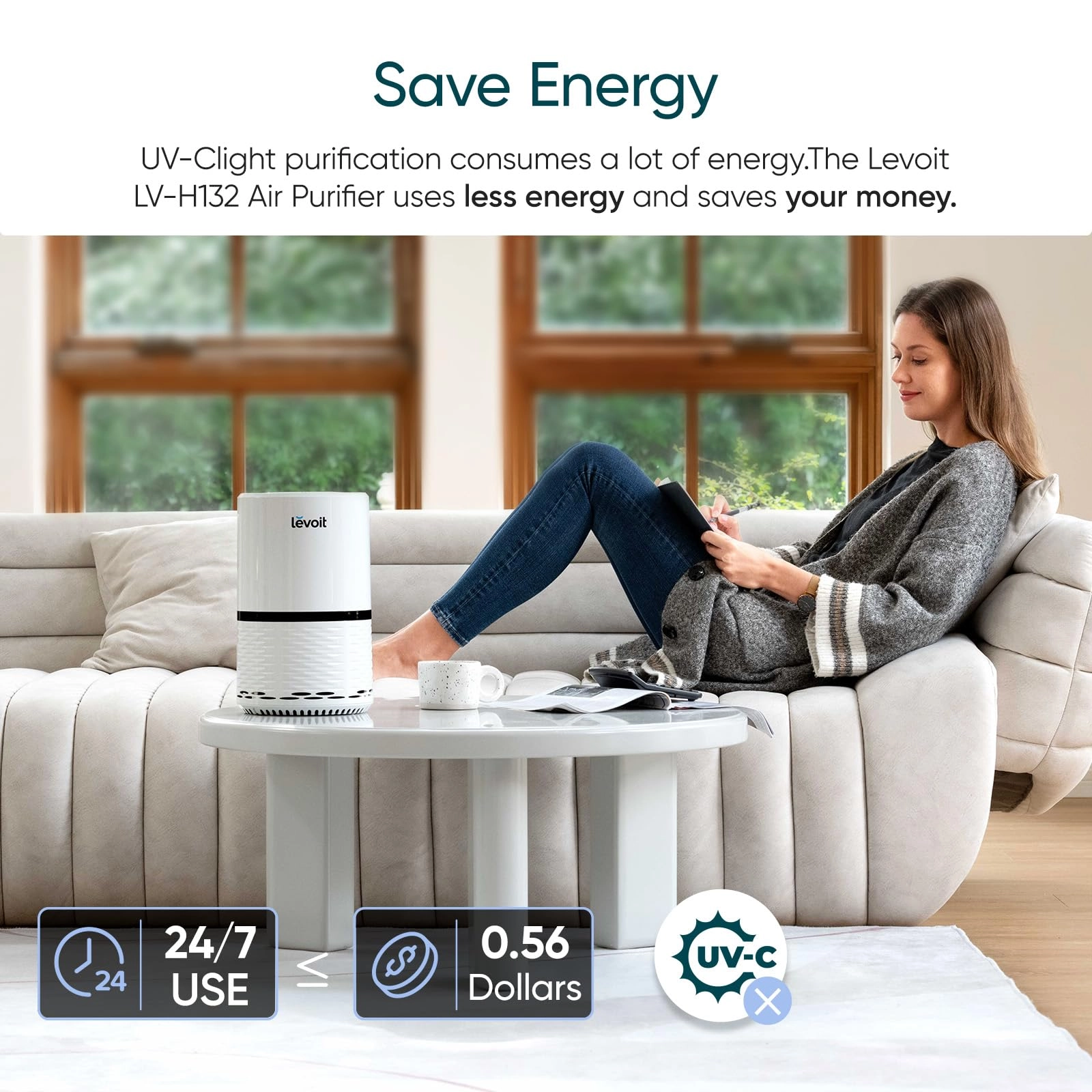 LV-H132 - Air Purifier White 263 Square Feet