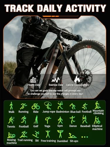 Military Smart Watch - 1.46 inch Color Screen Heart Rate Monitor 450 mAh