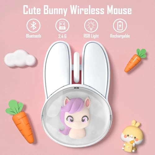 Cute Bunny Wireless Mouse - Wireless