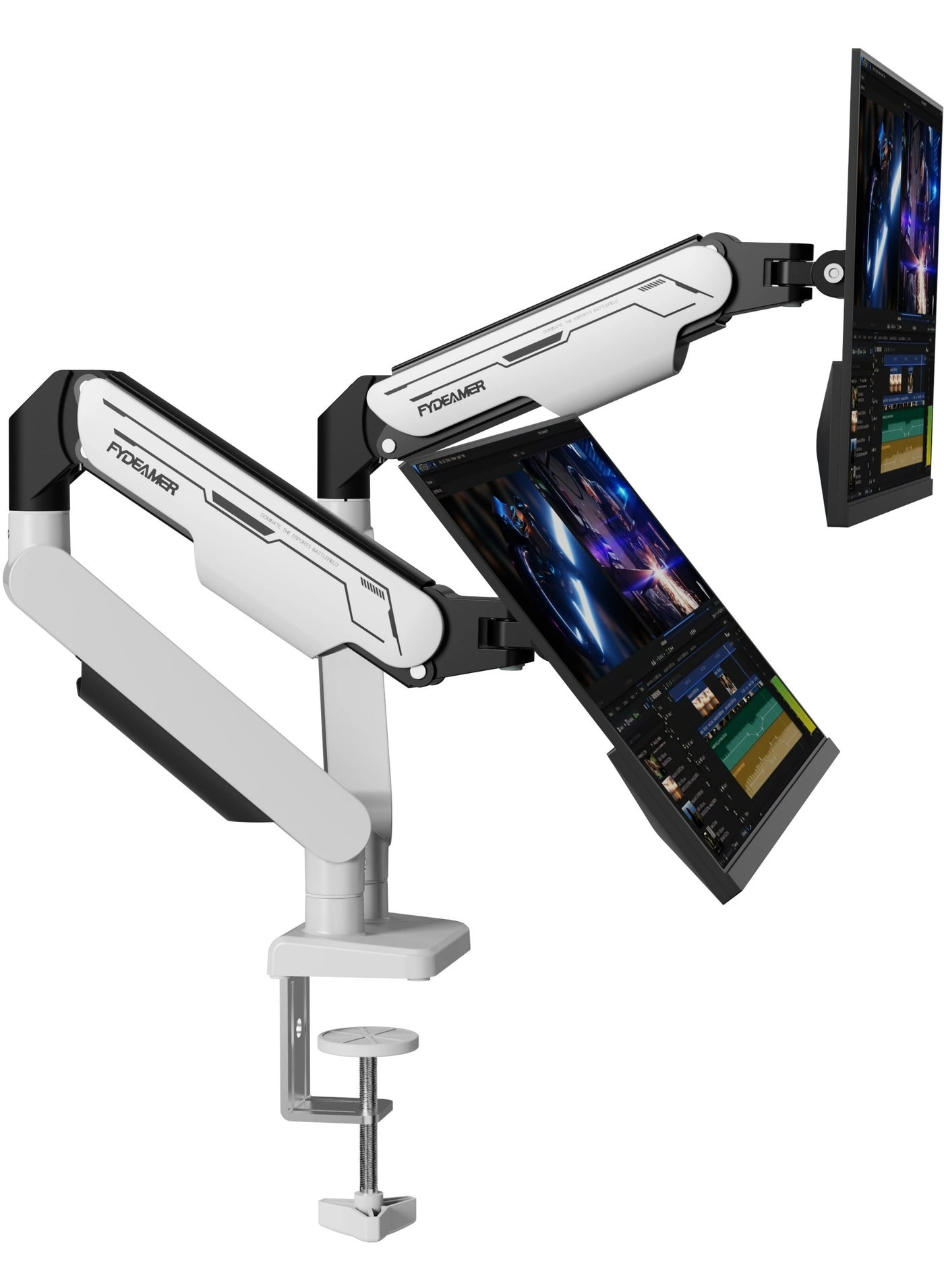 PC Monitor Arm - Dual Arm 17-35 inches 75x75mm 100x100mm