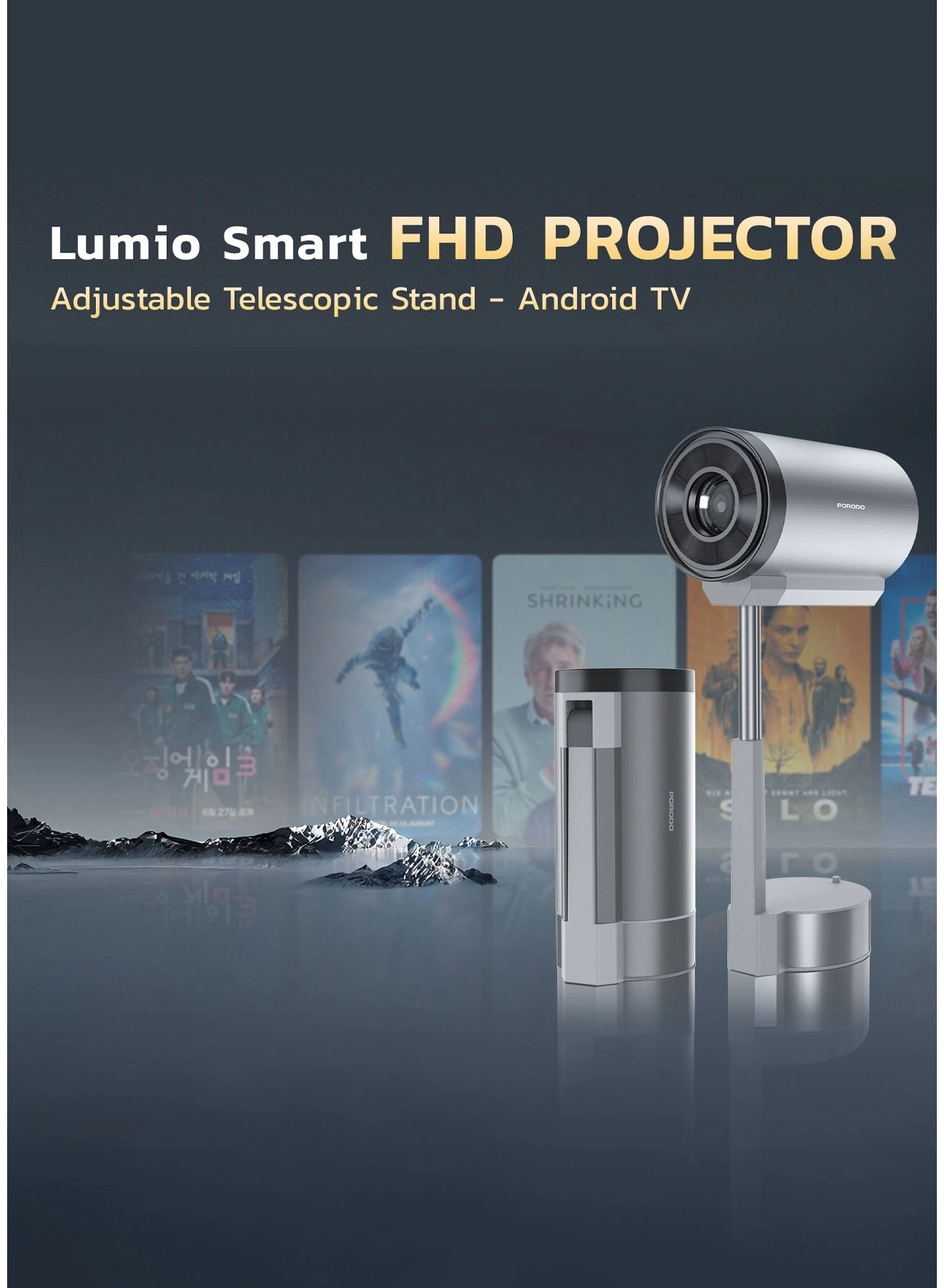 LUMIO Smart FHD Projector 9049070092 180 ANSI Lumens