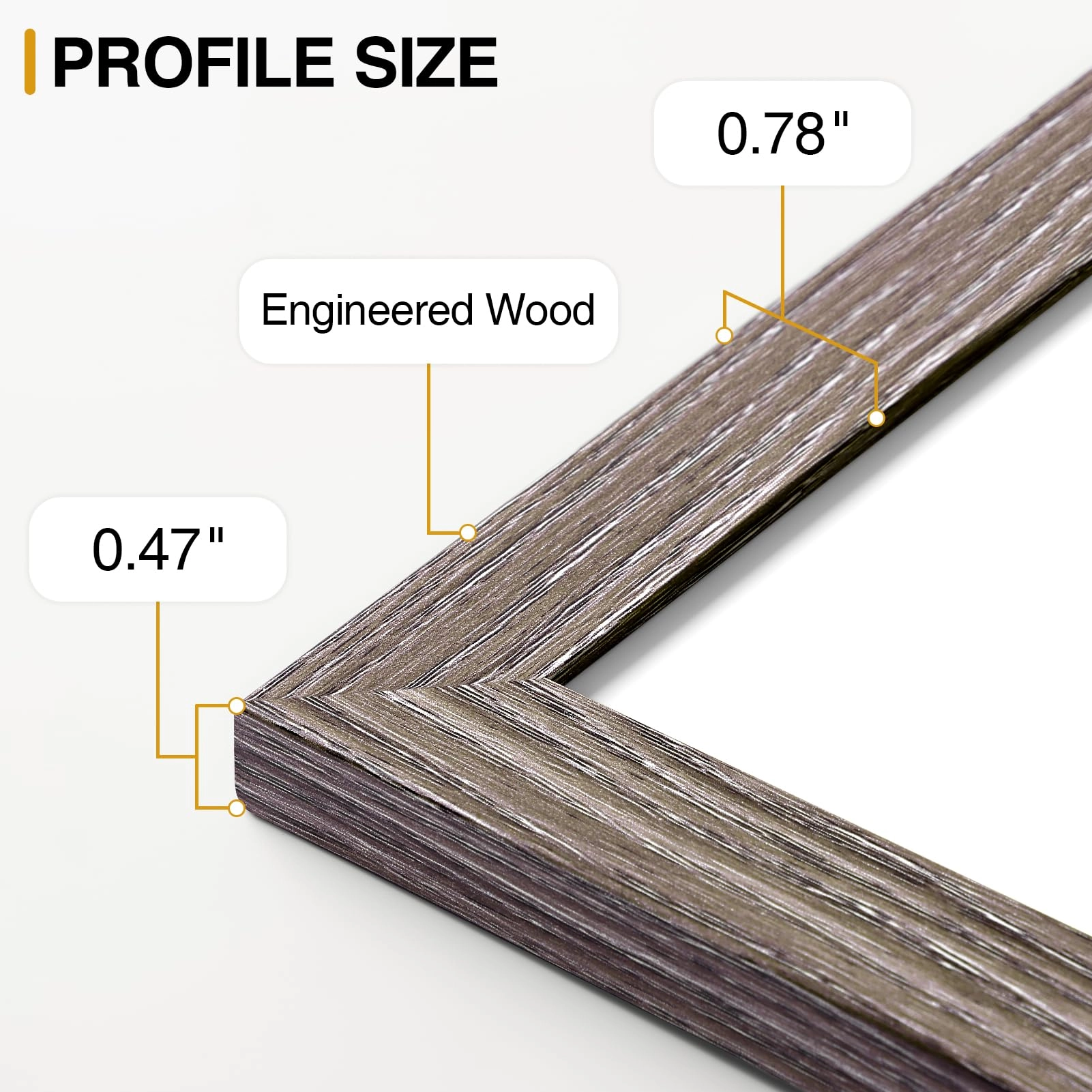 Picture Frames Set - 10 Pack Rustic Grey