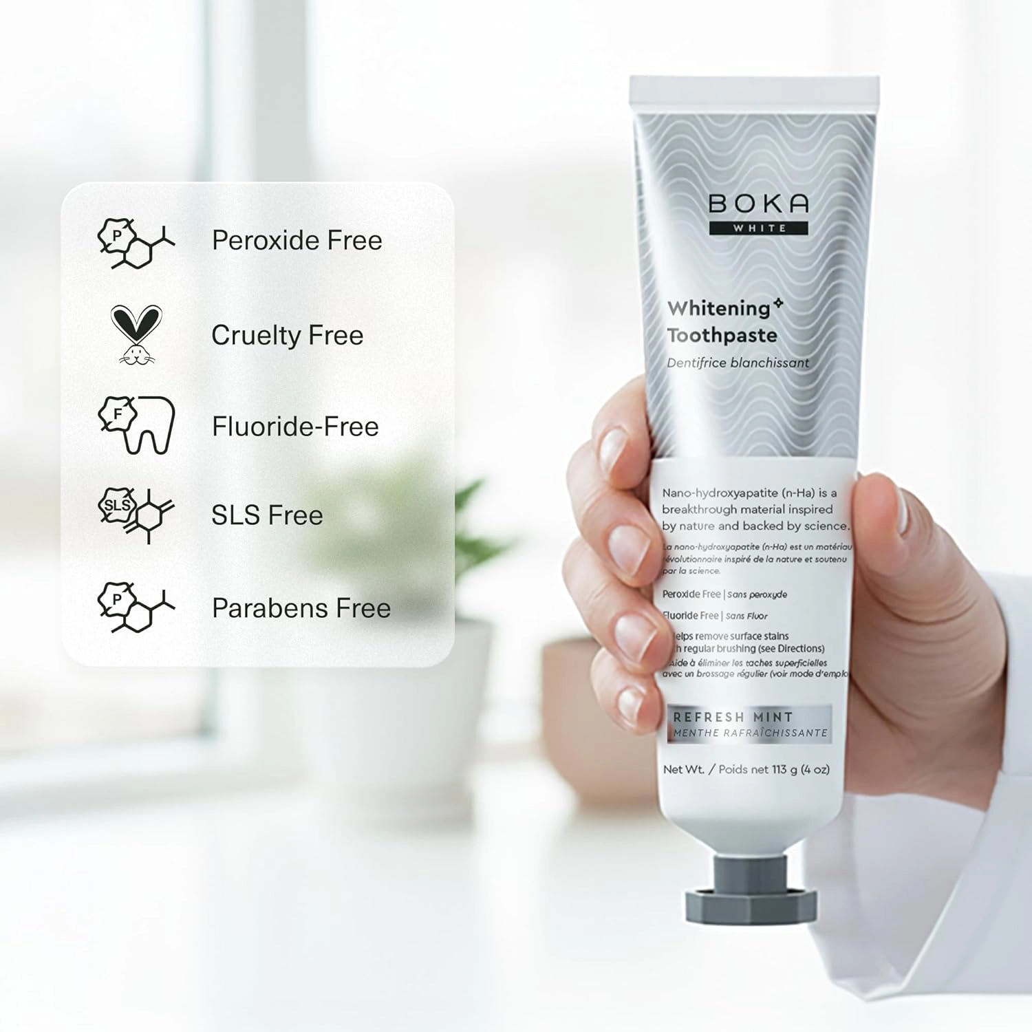 Fluoride Free Nano Hydroxyapatite Refresh Mint Toothpaste Adult, Kids 4 Fl Oz
