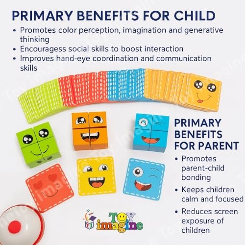 Face Change Blocks Game - 5-12 72 pieces