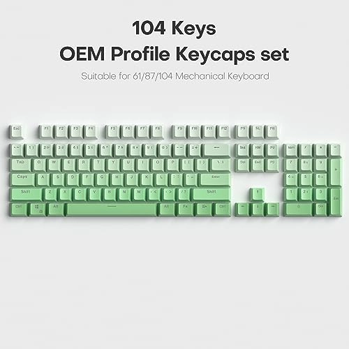 Gradient Color Keycaps - PBT Double Shot 104 Keys OEM Profile